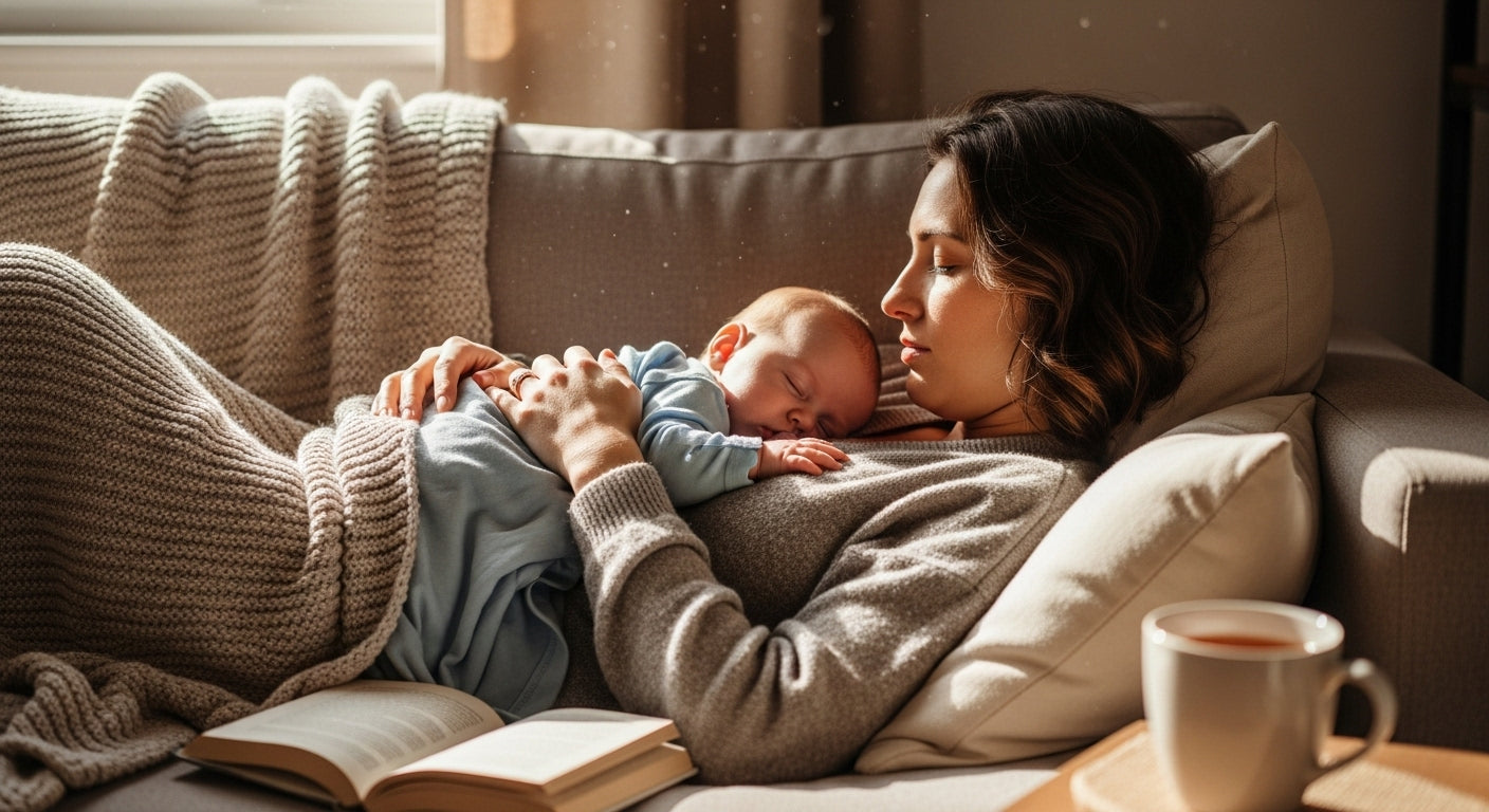 contact napping mom and baby