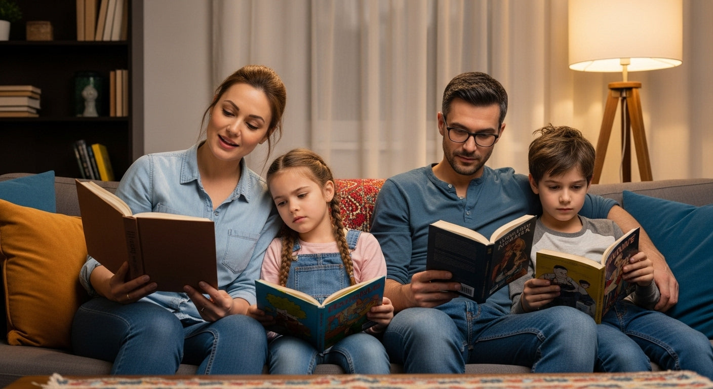 reading of whole family