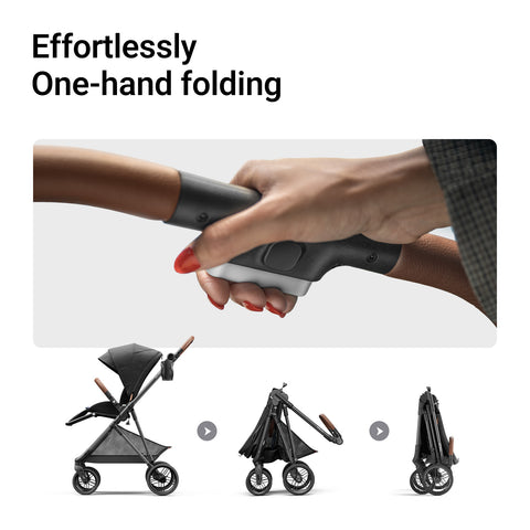 Air Lux Baby Stroller – Lightweight Carbon Fiber Frame, One-Hand Fold & Reversible Seat