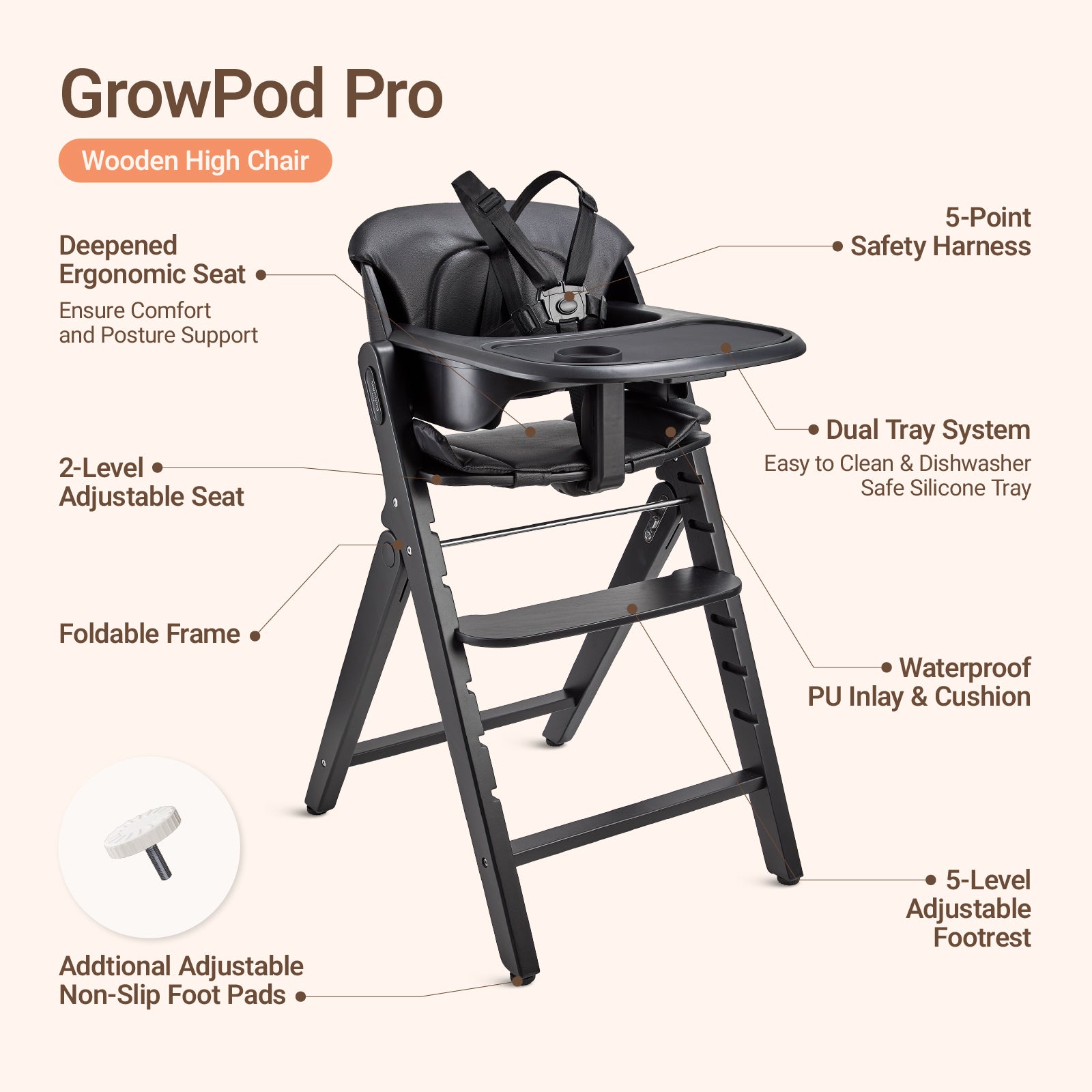 GrowPod Pro High Chair