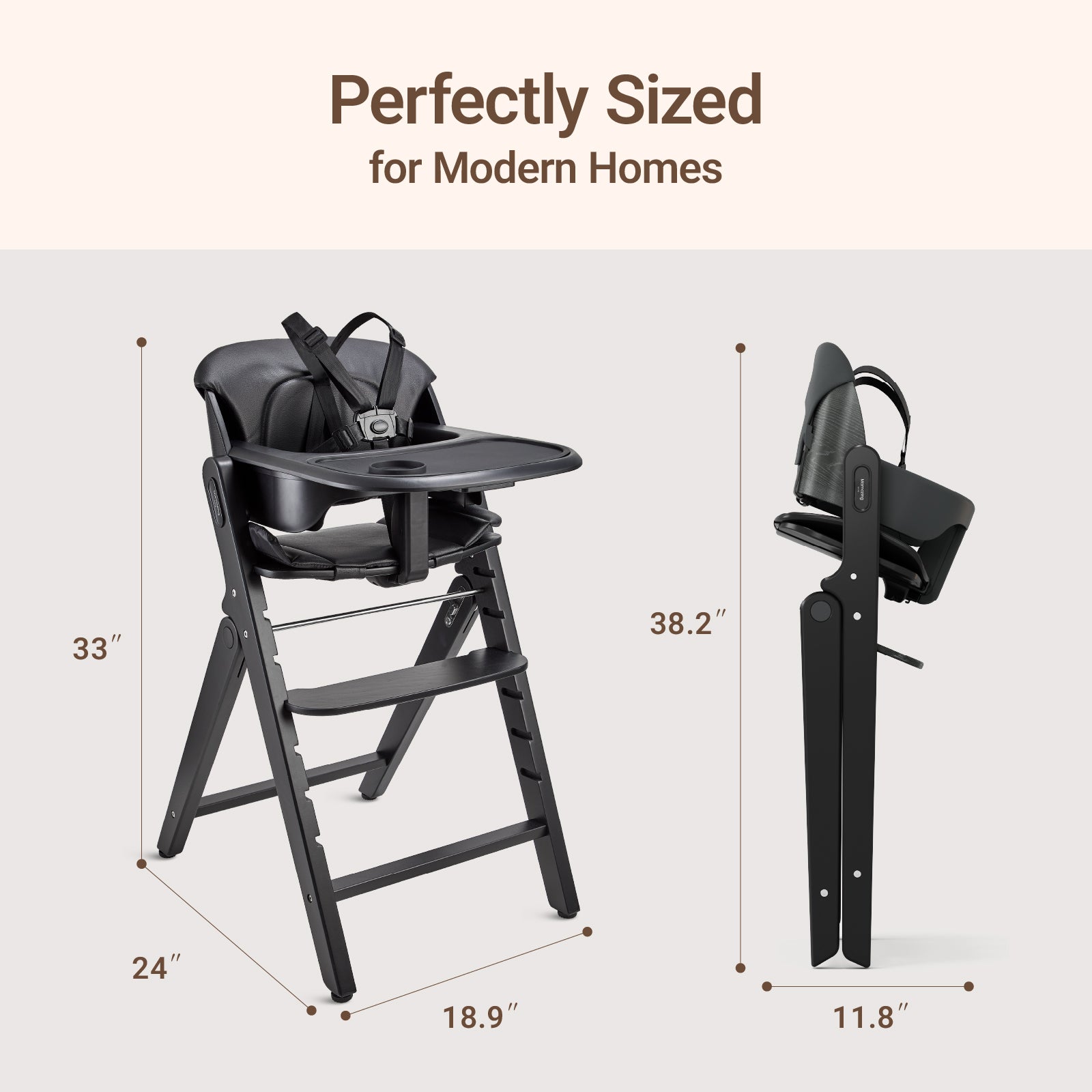 GrowPod Pro Wooden High Chair