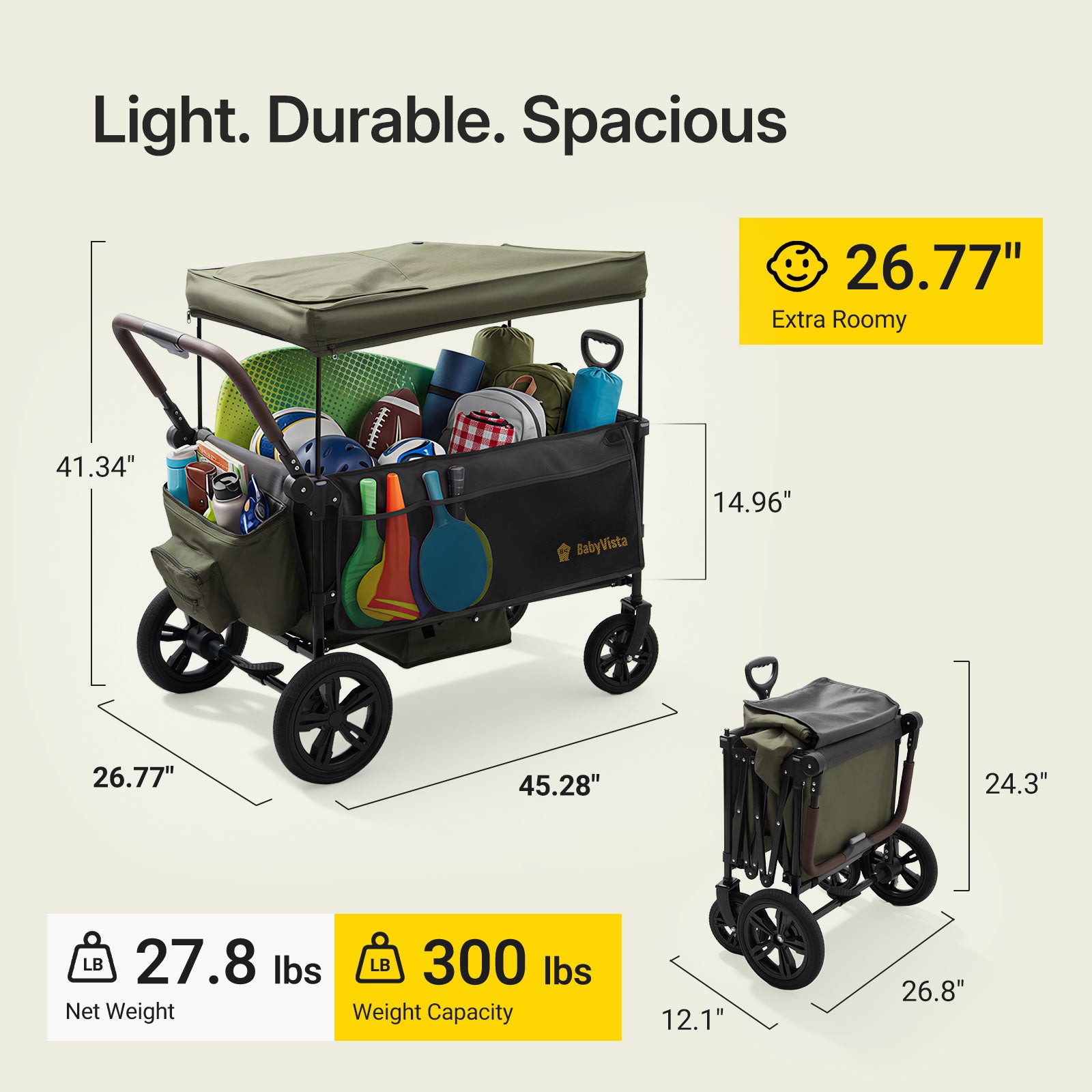BabyVista All-Terrain Stroller Wagon