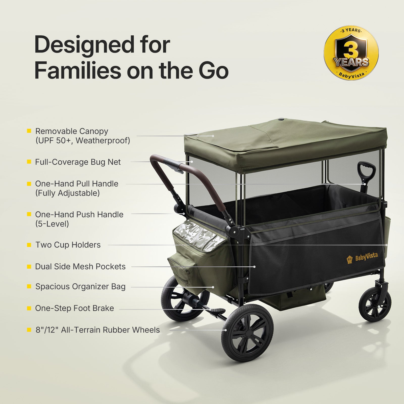 BabyVista All-Terrain Stroller Wagon