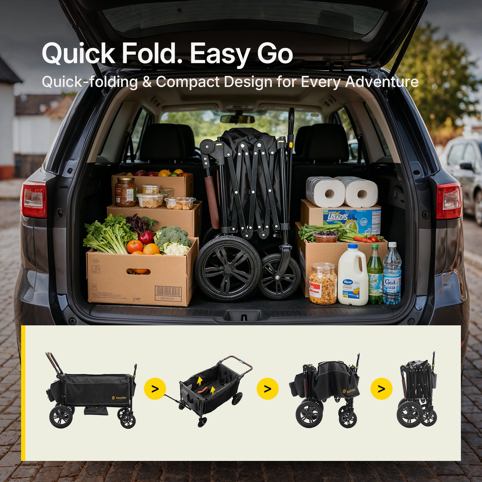 BabyVista All-Terrain Stroller Wagon