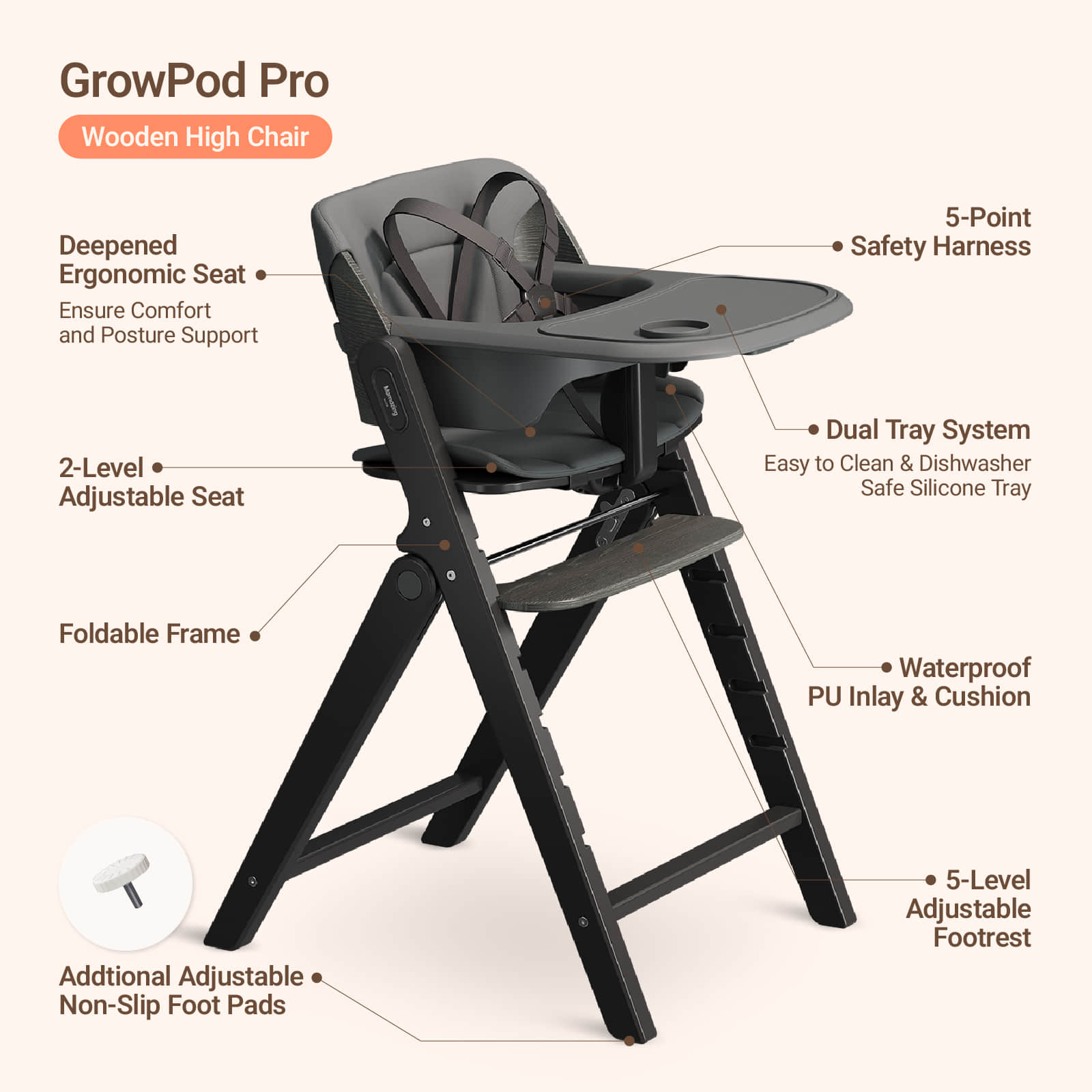 GrowPod Pro High Chair