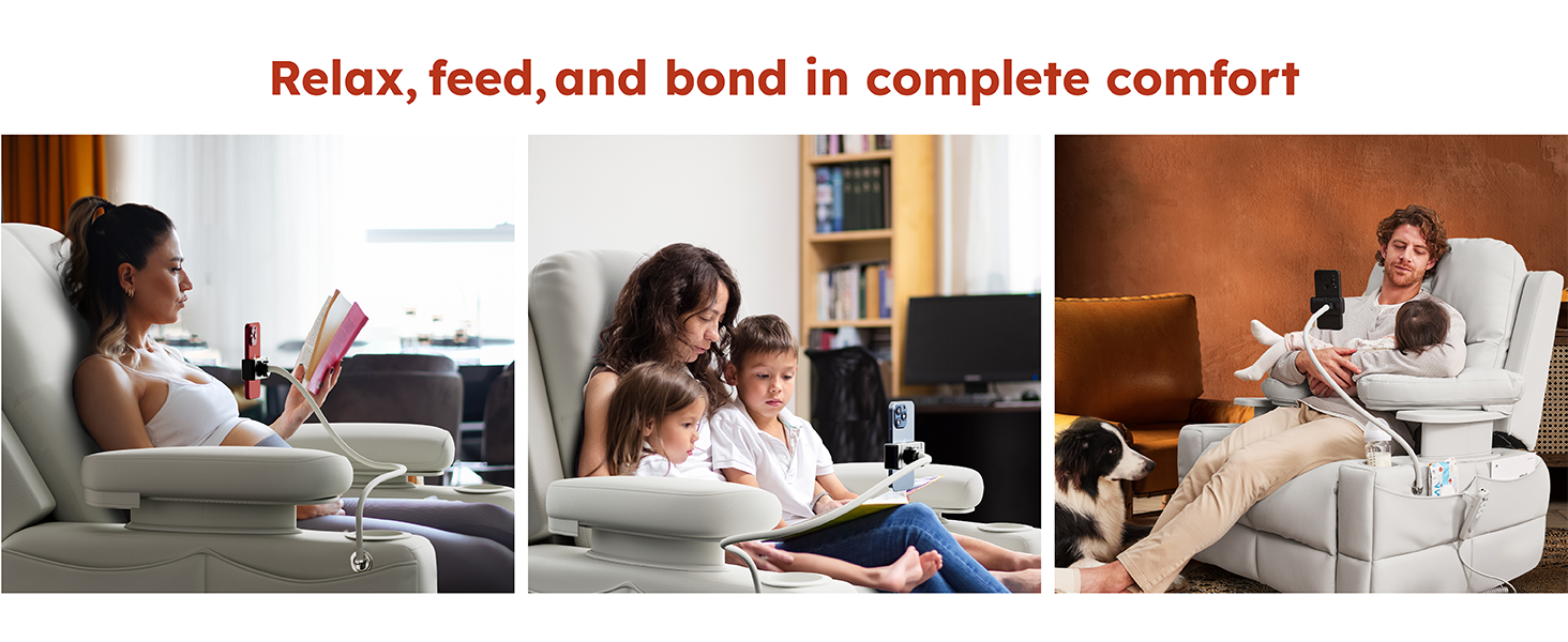 Mamazing electric rocking recliner shown as a nursery product cover image