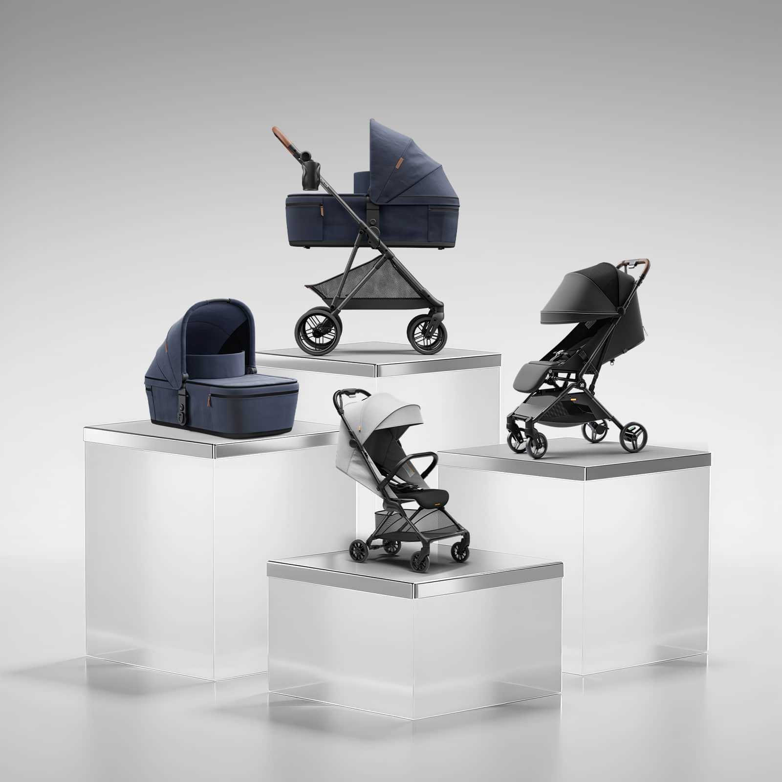 Compact stroller gear for a small-apartment baby registry