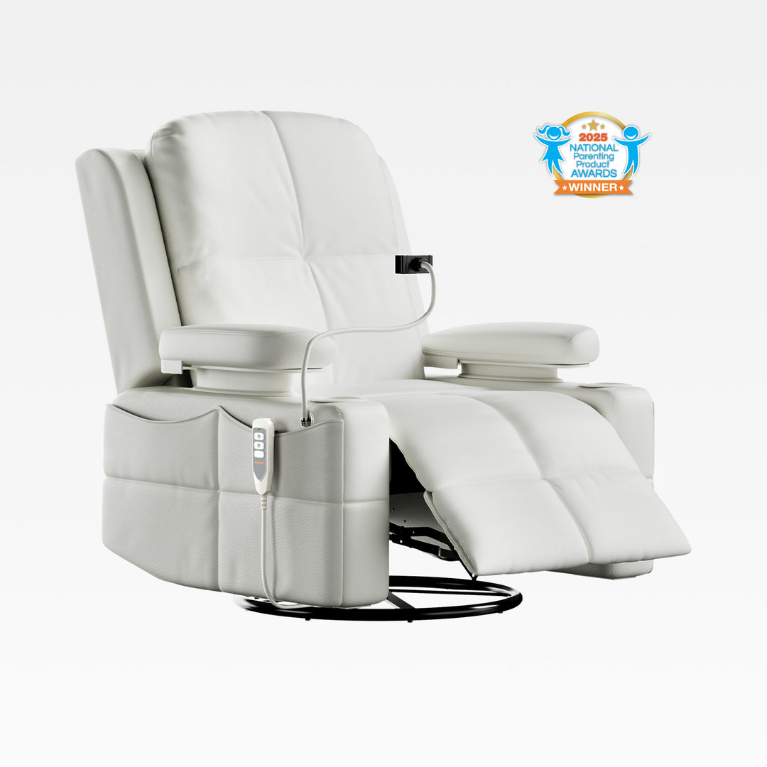little seeds monarch hill dahlia upholstered nursery rocker Lullapod Nursery Rocking Recliner with Adjustable, Swivel & Lift-Up Armrests | HugAssist™