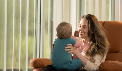 As your baby grows, the chair stays.
Perfect for story time, reading, or just relaxing.