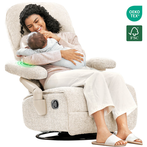 Lullacloud Nursery Chair with Removable Cover for Breastfeeding