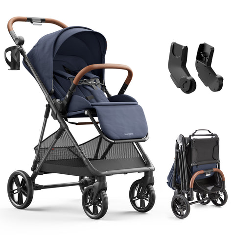 Air Lux Baby Stroller – Lightweight Carbon Fiber Frame, One-Hand Fold & Reversible Seat