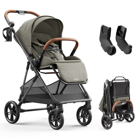 Air Lux Baby Stroller – Lightweight Carbon Fiber Frame, One-Hand Fold & Reversible Seat