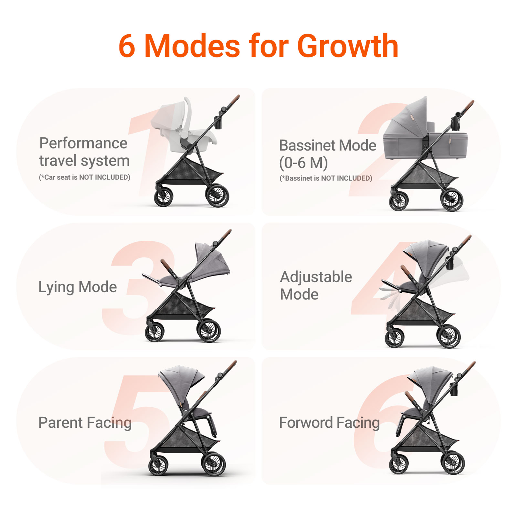 Air Lux Stroller With Bassinet