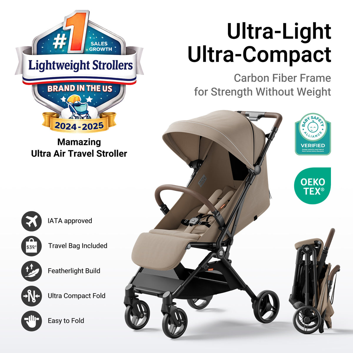 Ultra Air Stroller With Organizer & Cushion