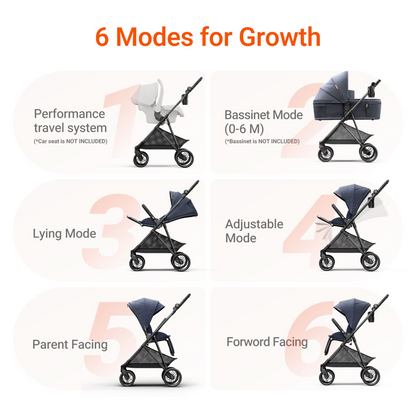 Air Lux Stroller With Bassinet