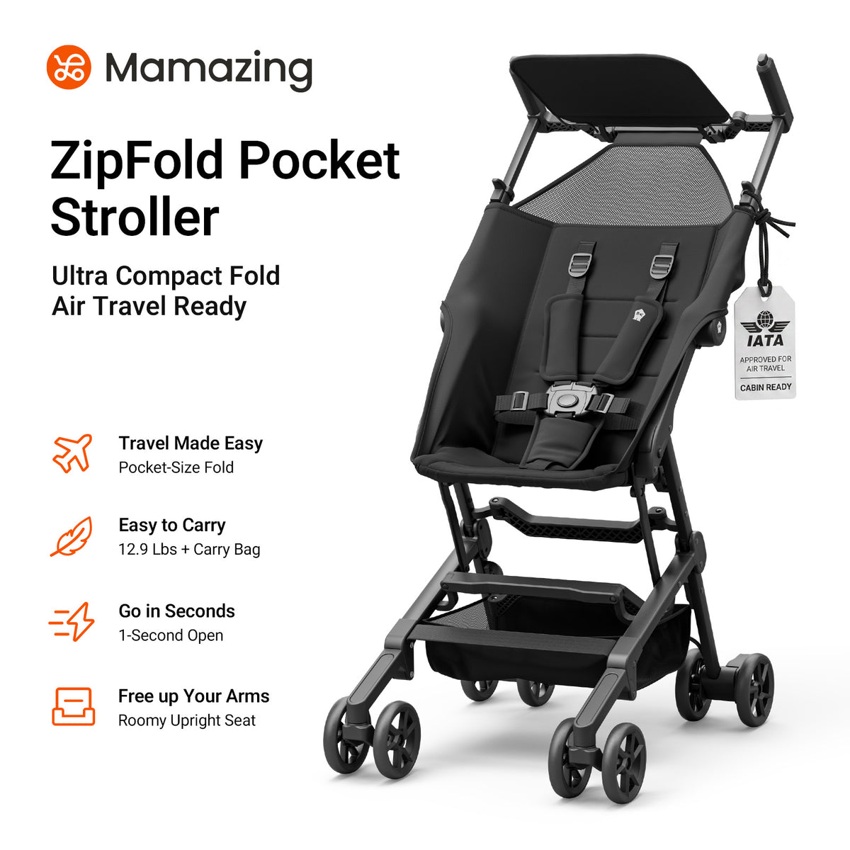 ZipFold Pocket Stroller