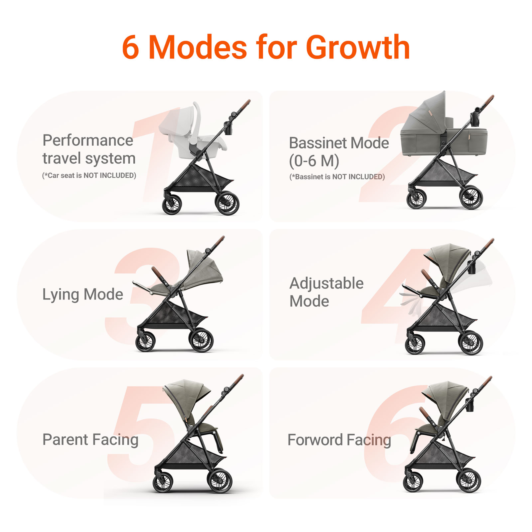 Air Lux Stroller With Bassinet