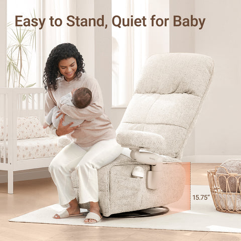 Lullacloud Nursery Chair with Removable Cover for Breastfeeding