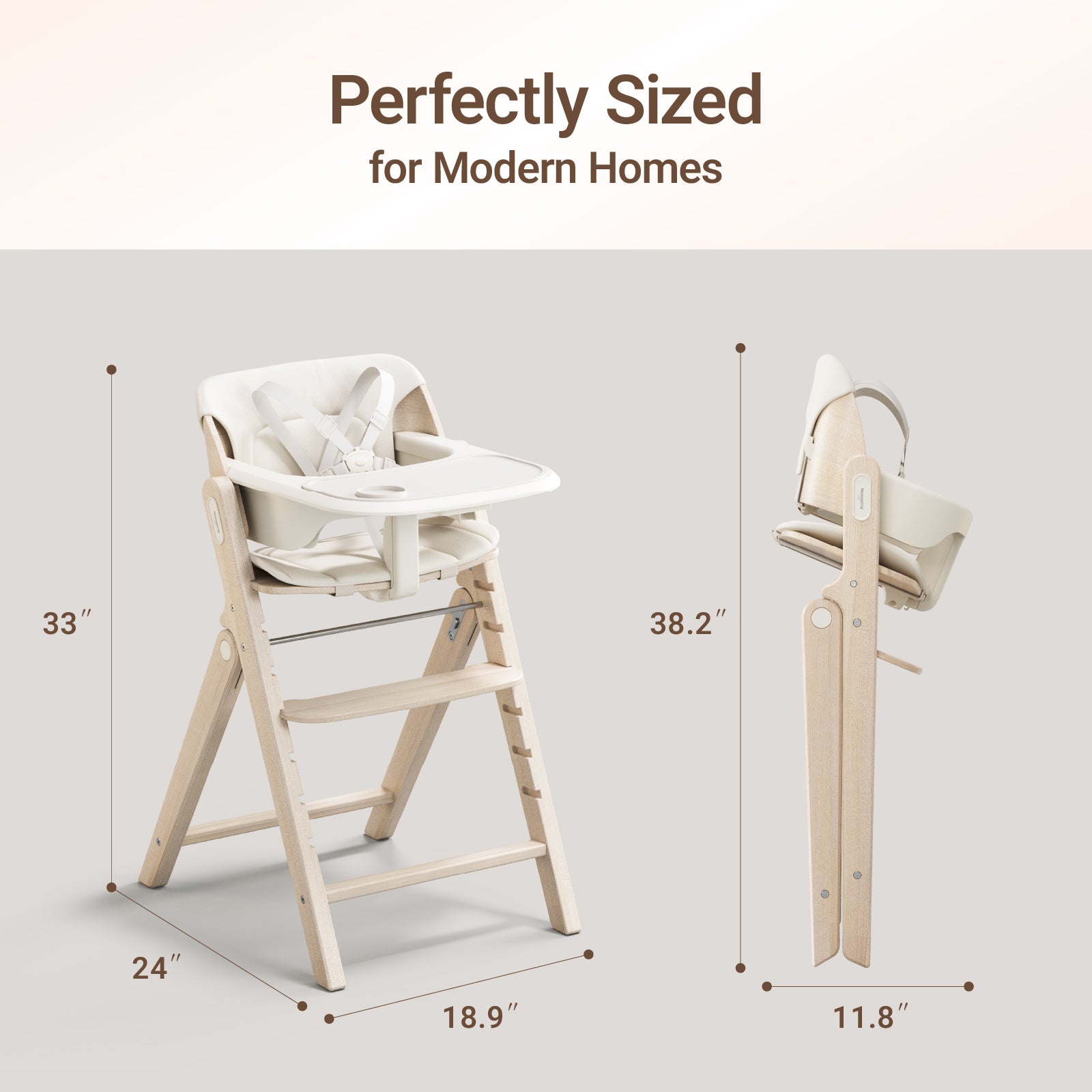 GrowPod Pro Wooden High Chair