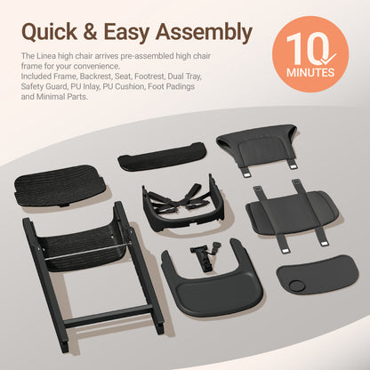 GrowPod Pro Wooden High Chair