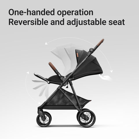Air Lux Baby Stroller – Lightweight Carbon Fiber Frame, One-Hand Fold & Reversible Seat