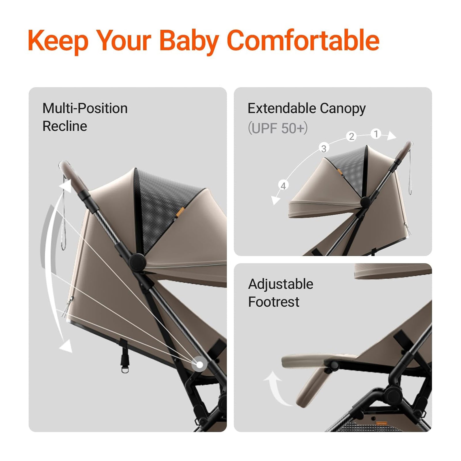 Ultra Air Stroller With Organizer & Cushion