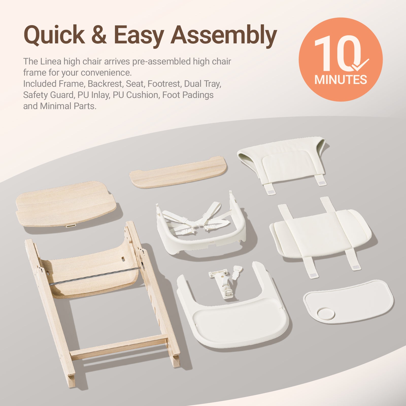 GrowPod Pro Wooden High Chair