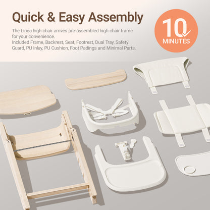 GrowPod Pro Wooden High Chair