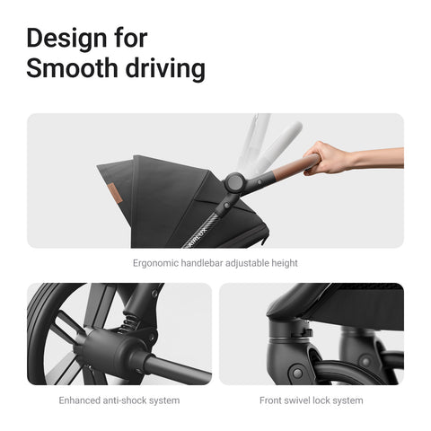 Air Lux Baby Stroller – Lightweight Carbon Fiber Frame, One-Hand Fold & Reversible Seat