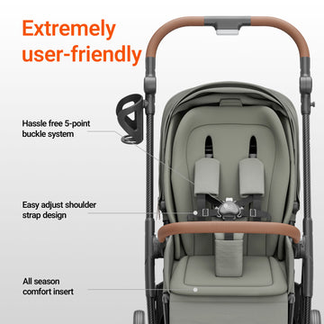 air travel car seat stroller Air Lux Baby Stroller – Lightweight Carbon Fiber Frame, One-Hand Fold &  Reversible Seat – MAMAZING