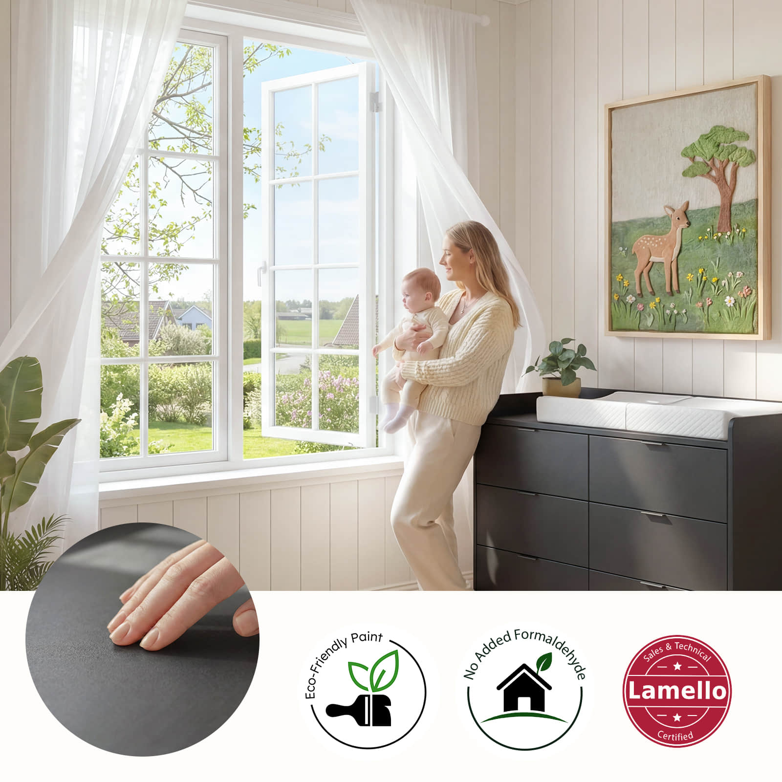 Keeva Pro 6-Drawer Double Dresser