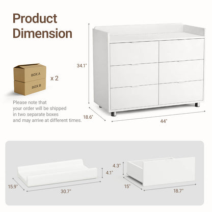 Keeva Pro 6-Drawer Double Dresser