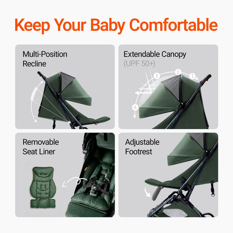 Ultra Air Carbon Fiber Lightweight Travel Stroller