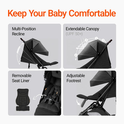 Ultra Air Carbon Fiber Lightweight Travel Stroller