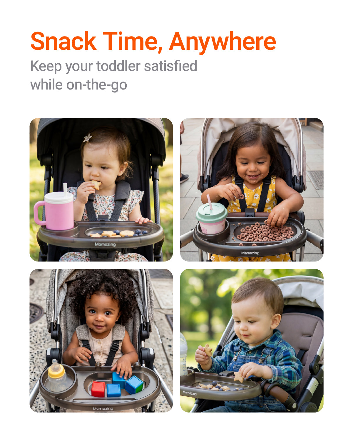 Universal Flexi-Grip Stroller Tray