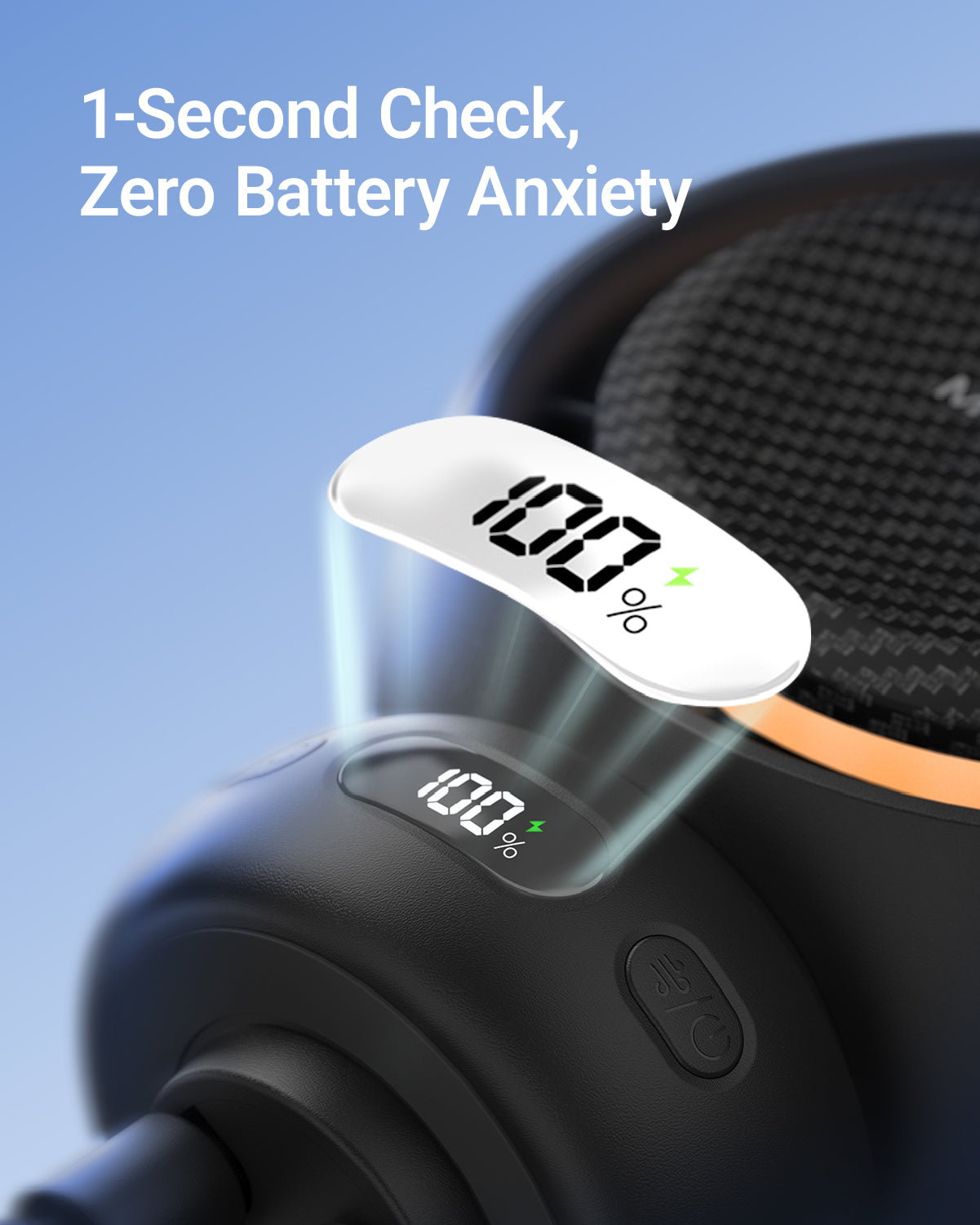 Auto-Oscillating Portable Stroller Fan with LED