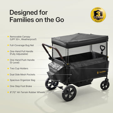 Babyvista All-Terrain Stroller Wagon, Green