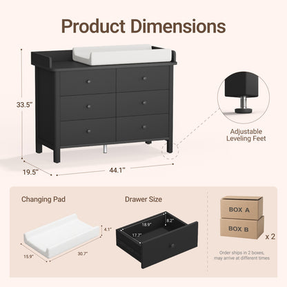 Keeva 6-Drawer Double Dresser