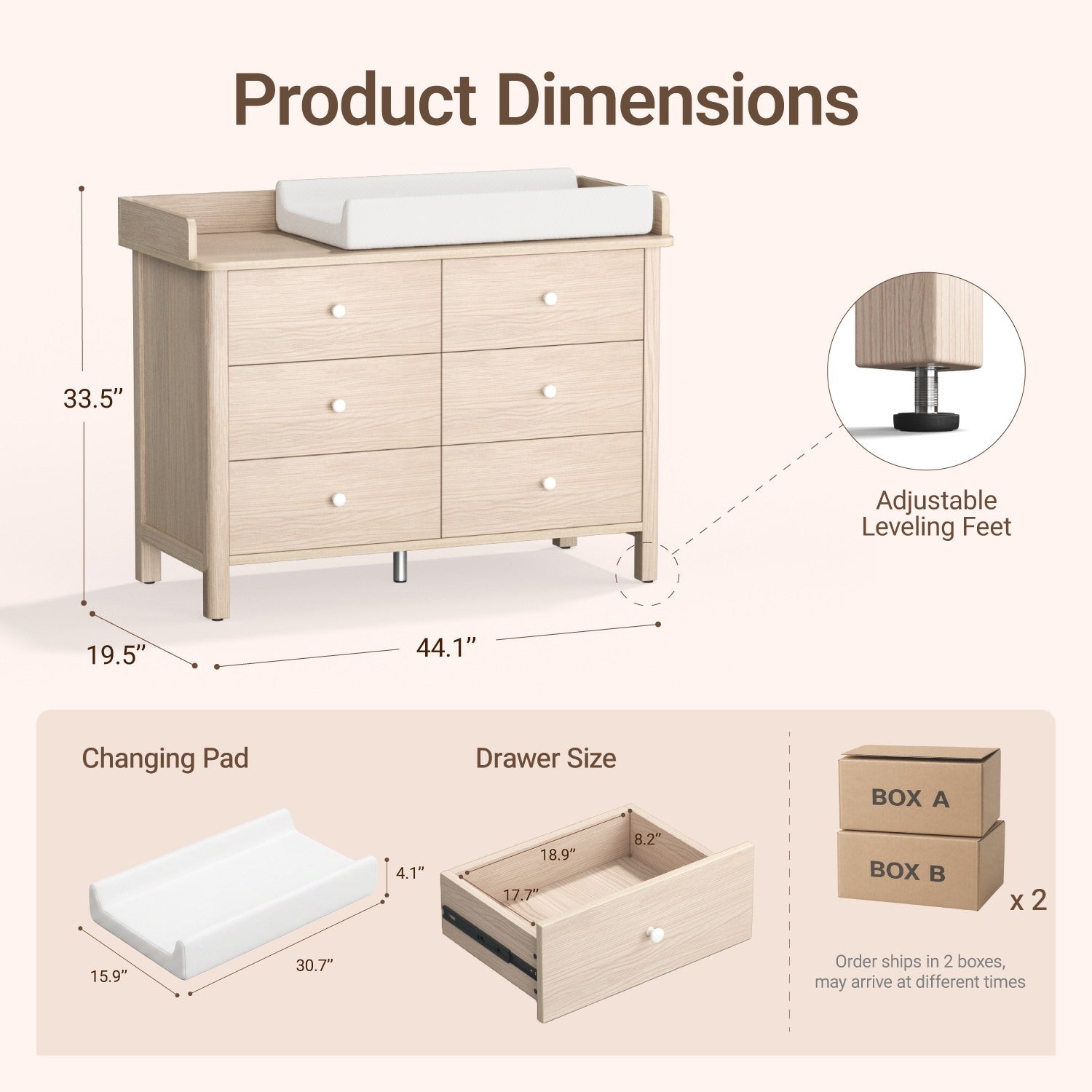 Keeva 6-Drawer Double Dresser
