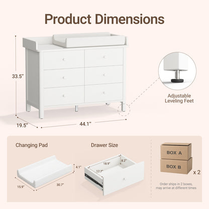 Keeva 6-Drawer Double Dresser
