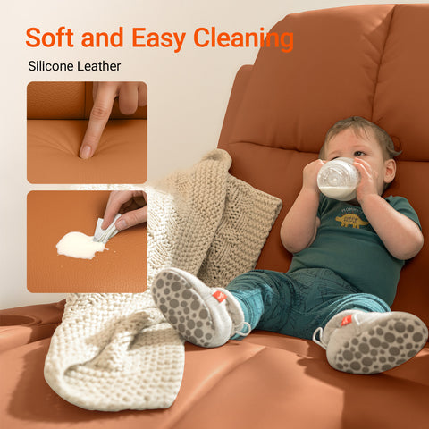 Lullapod Nursery Recliner with Adjustable, Swivel & Lift-Up Armrests