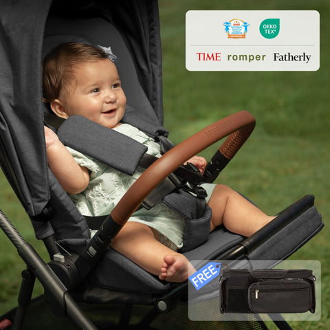 Air Lux Baby Stroller – Lightweight Carbon Fiber Frame, One-Hand Fold & Reversible Seat