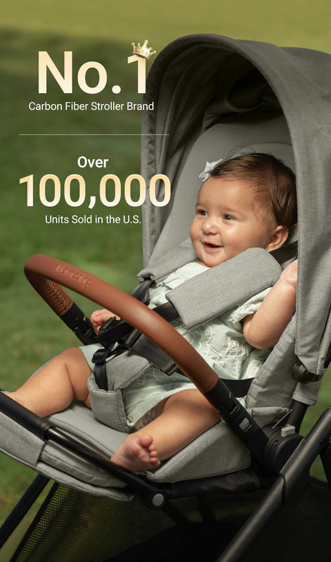 Experience carbon fiber innovation and enjoy effortless mobility. Get a free Universal Stroller Organizer with your purchase.