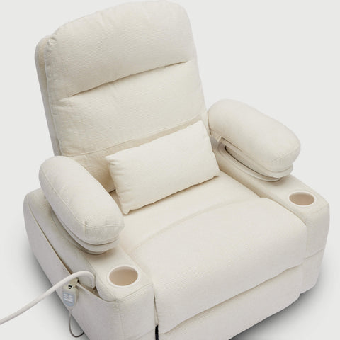 Lullapod Zen Nursery Recliner with Adjustable, Swivel & Lift-Up Armrests