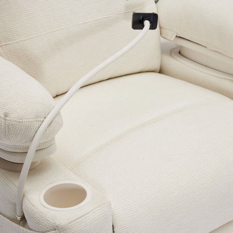 Lullapod Zen Nursery Recliner with Adjustable, Swivel & Lift-Up Armrests