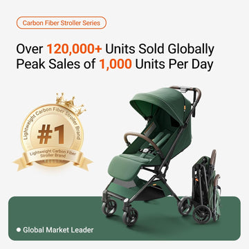 Mamazing Ultra Air Carbon Fiber Travel Stroller Bundle: 11.5 lbs, Airplane Fold, UPF 50+