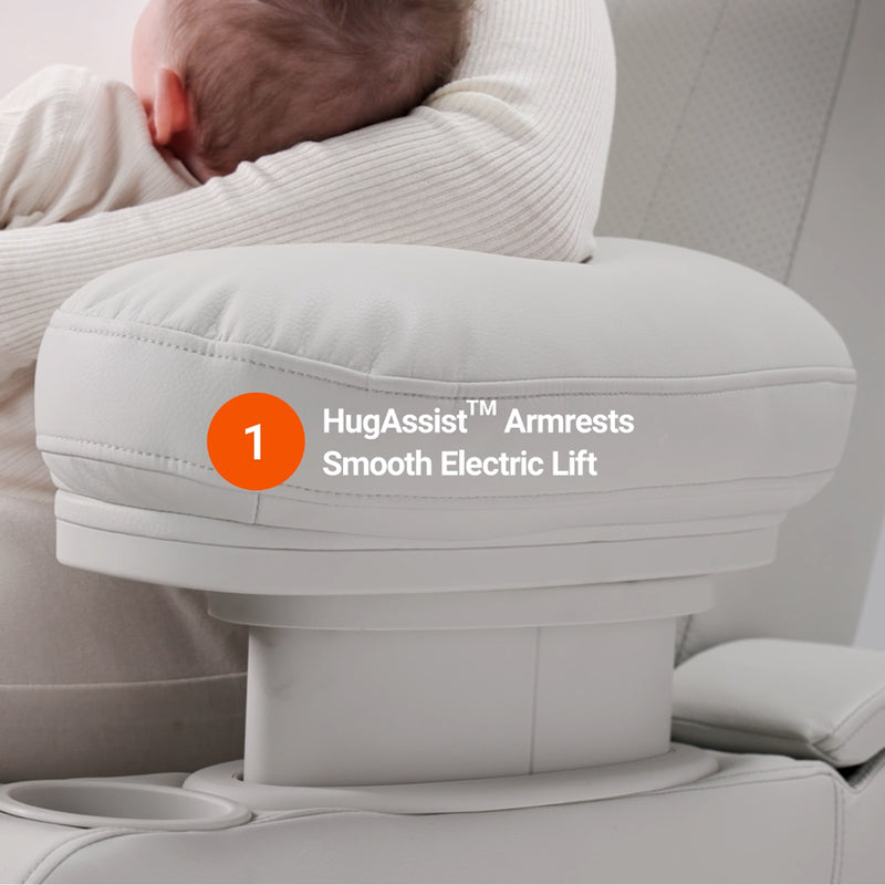 Lullapod Max Nursery Rocking Recliner with Adjustable, Swivel & Lift-Up ...