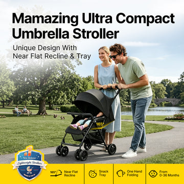 Lightweight Umbrella Travel Stroller, Stroller With Bag / Green