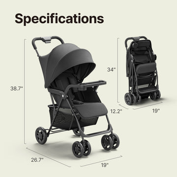 Lightweight Umbrella Travel Stroller, Stroller With Bag / Green