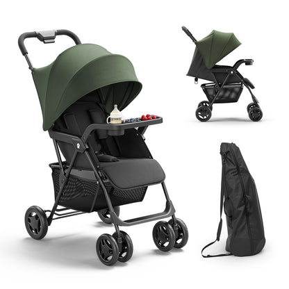 Lightweight Umbrella Travel Stroller, Stroller With Bag / Green